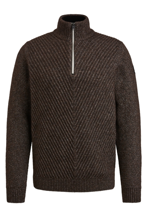 Vanguard half zip collar wool blend