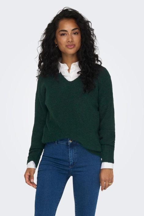 Only onlcamilla v-neck l/s pullover knt