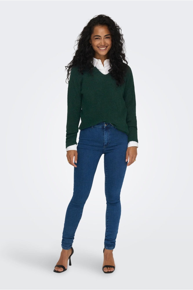 ONLCAMILLA V-NECK L/S PULLOVER KNT 15204588 Scarab