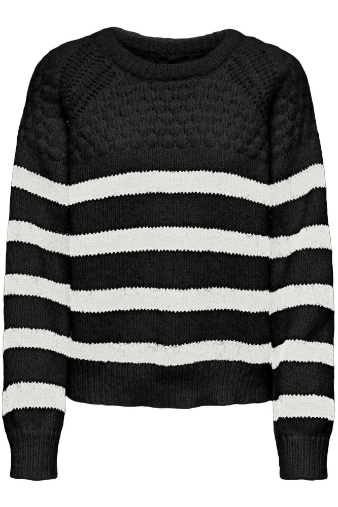 ONLBILLIE LIFE LS STRIPE O-NECK EX 15323980 Black/Cloud Dancer