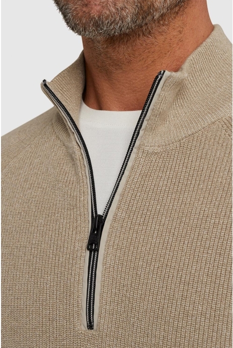 Vanguard half zip collar cotton mouline