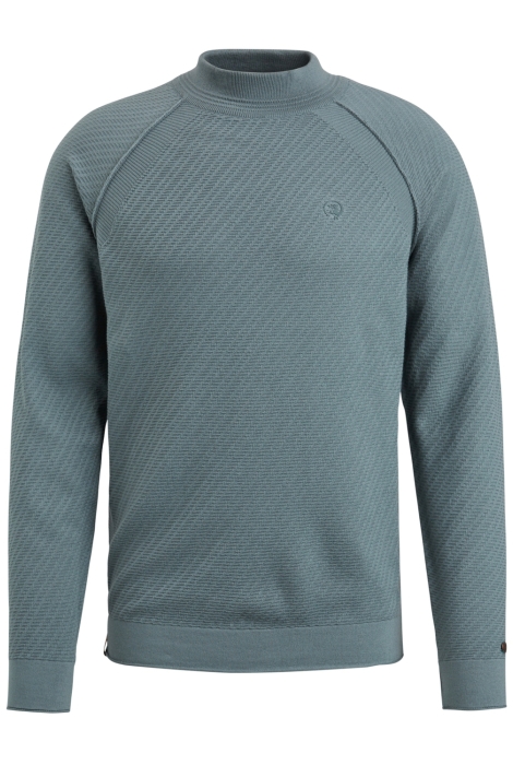 Cast Iron mock neck cotton acrylic crewneck