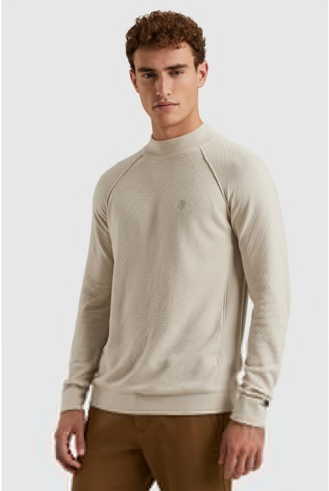 Cast Iron mock neck cotton acrylic crewneck