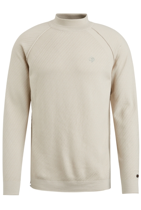 Cast Iron mock neck cotton acrylic crewneck