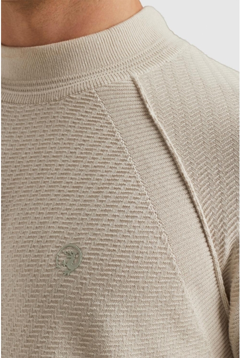 Cast Iron mock neck cotton acrylic crewneck