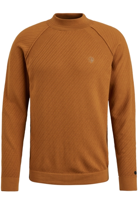 Cast Iron mock neck cotton acrylic crewneck