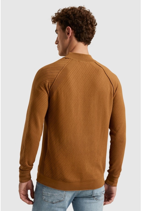 Cast Iron mock neck cotton acrylic crewneck