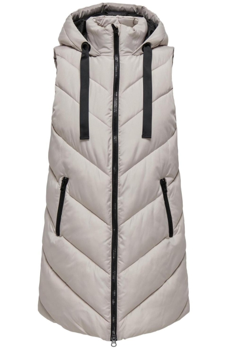 Jacqueline de Yong jdyskylar padded hood waistcoat otw