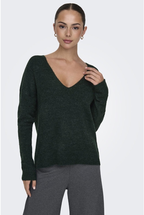 Jacqueline de Yong jdyelanora l/s v-neck pullo. knt no