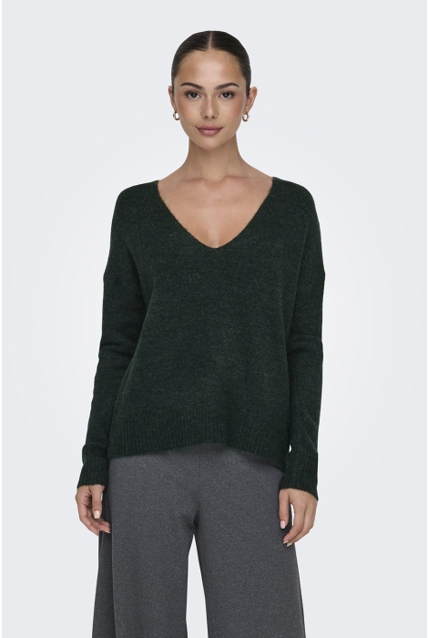 Jacqueline de Yong jdyelanora l/s v-neck pullo. knt no