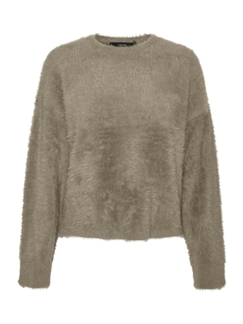 Vero Moda Trui VMALINA LS O-NECK BOXY PULLOVER BOO 10311209 SILVER MINK