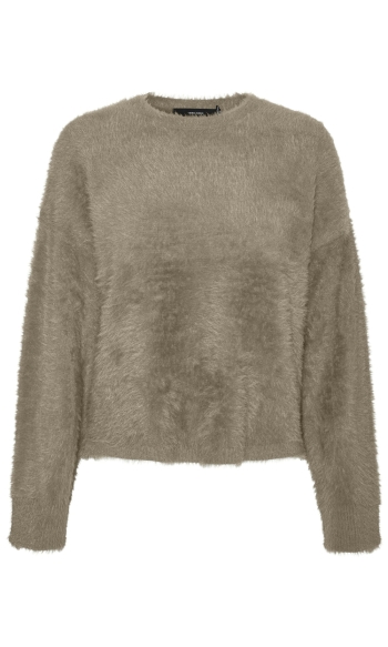 VMALINA LS O-NECK BOXY PULLOVER BOO 10311209 SILVER MINK