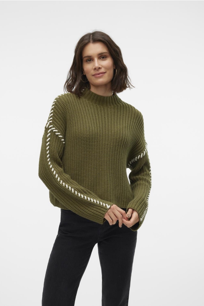 VMNEWCREAM LS FUNNELNECK PULLOVER B 10313514 CYPRESS/BIRCH