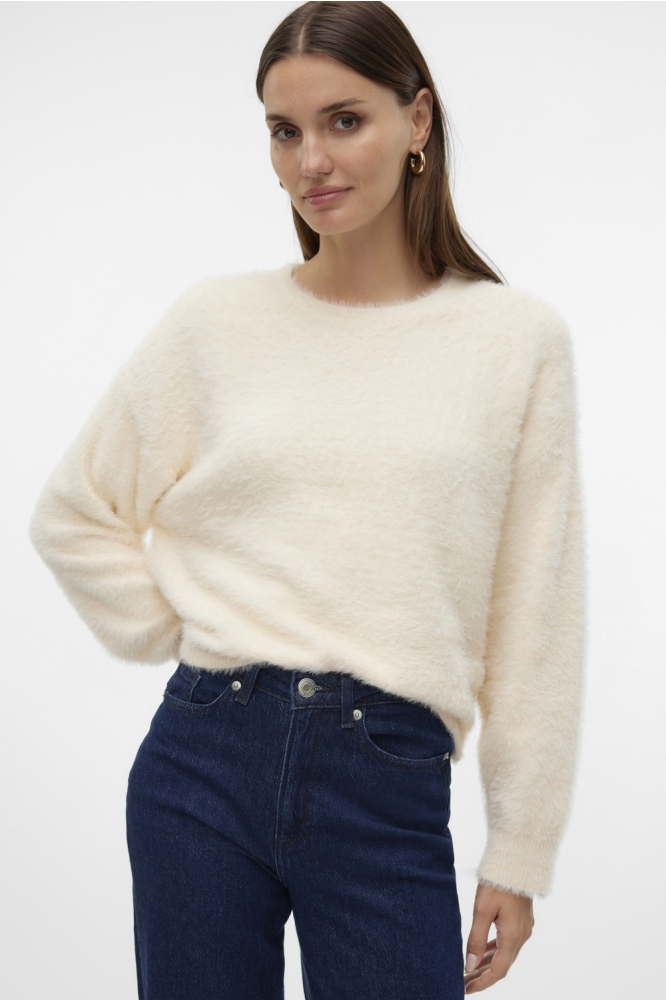 VMALINA LS O-NECK BOXY PULLOVER BOO 10311209 Birch