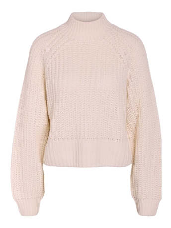 Noisy may Trui NMTESSA L/S HIGH NECK KNIT 27022274 Eggnog