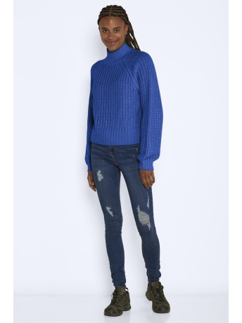 Noisy may Trui NMTESSA L/S HIGH NECK KNIT 27022274 Lapis Blue