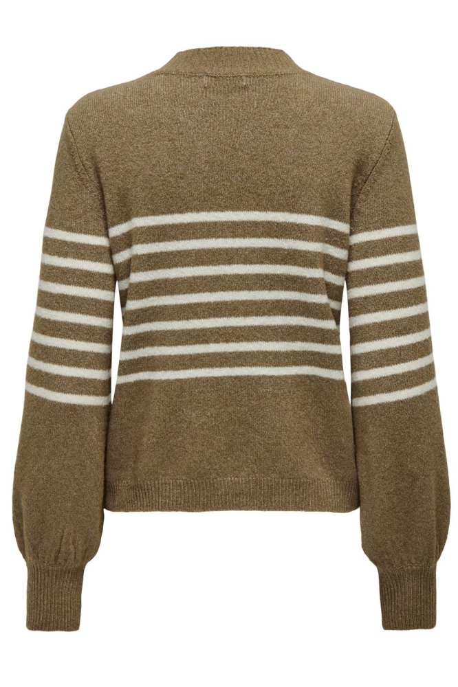 JDYLAYLA L/S HN STRIPE PULLOVER KNT 15328340 MALT BALL/BIRCH