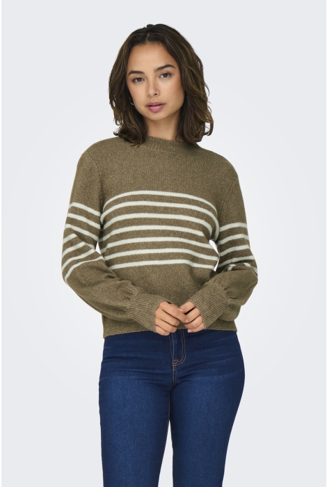 Jacqueline de Yong jdylayla l/s hn stripe pullover knt