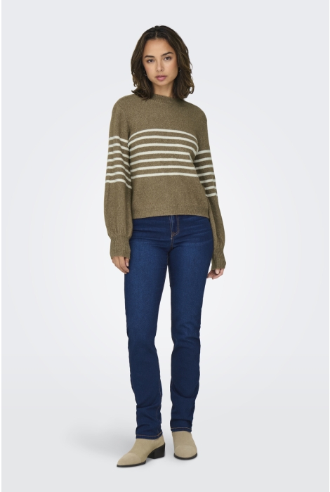 Jacqueline de Yong jdylayla l/s hn stripe pullover knt