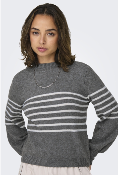 Jacqueline de Yong jdylayla l/s hn stripe pullover knt