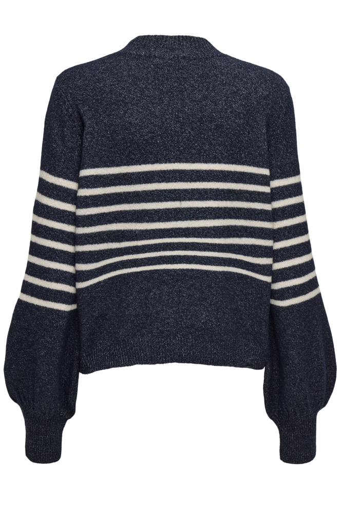 JDYLAYLA L/S HN STRIPE PULLOVER KNT 15328340 SKY CAPTAIN/BIRCH