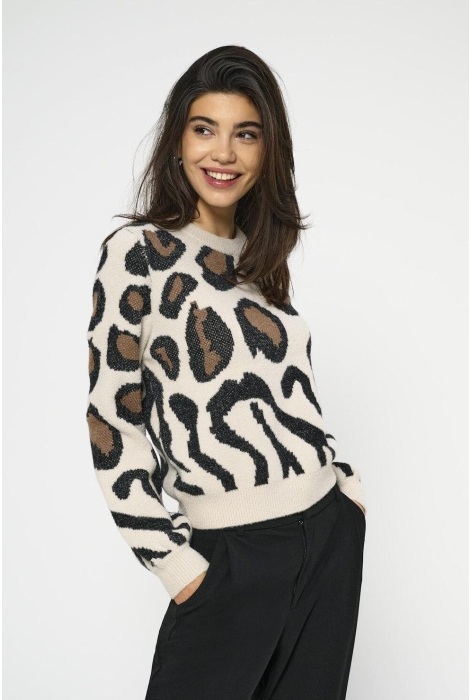 Jacqueline de Yong jdylorraine animal l/s pullover knt