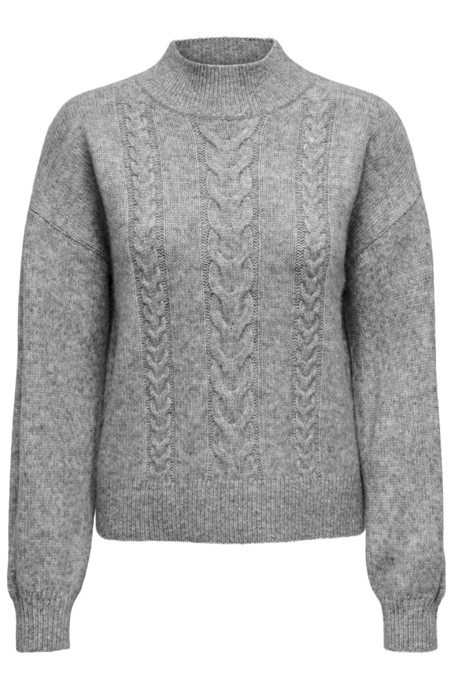 JDYSUSANNA L/S HN CABLE PULLOVER KN 15328351 Medium Grey Melange