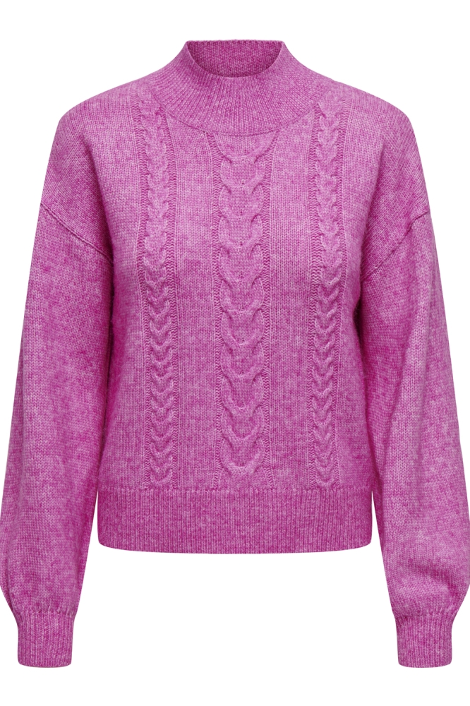 JDYSUSANNA L/S HN CABLE PULLOVER KN 15328351 Rose Violet/MELANGE