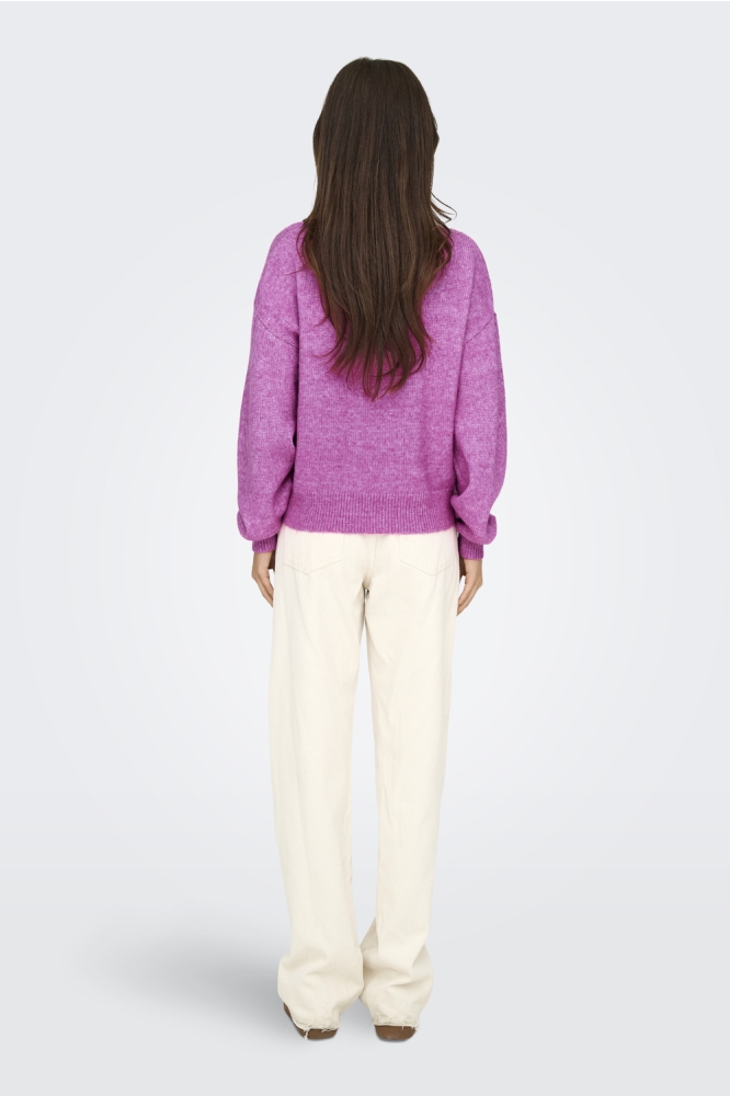 JDYSUSANNA L/S HN CABLE PULLOVER KN 15328351 Rose Violet/MELANGE