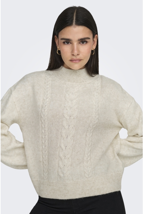 Jacqueline de Yong jdysusanna l/s hn cable pullover kn