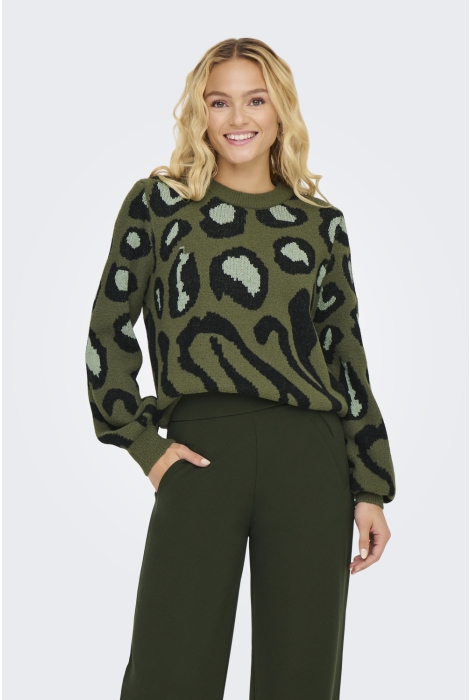 Jacqueline de Yong jdylorraine animal l/s pullover knt