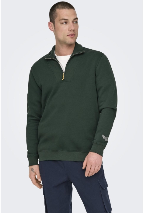 Only & Sons onsriley reg 1/4 zip high neck swt