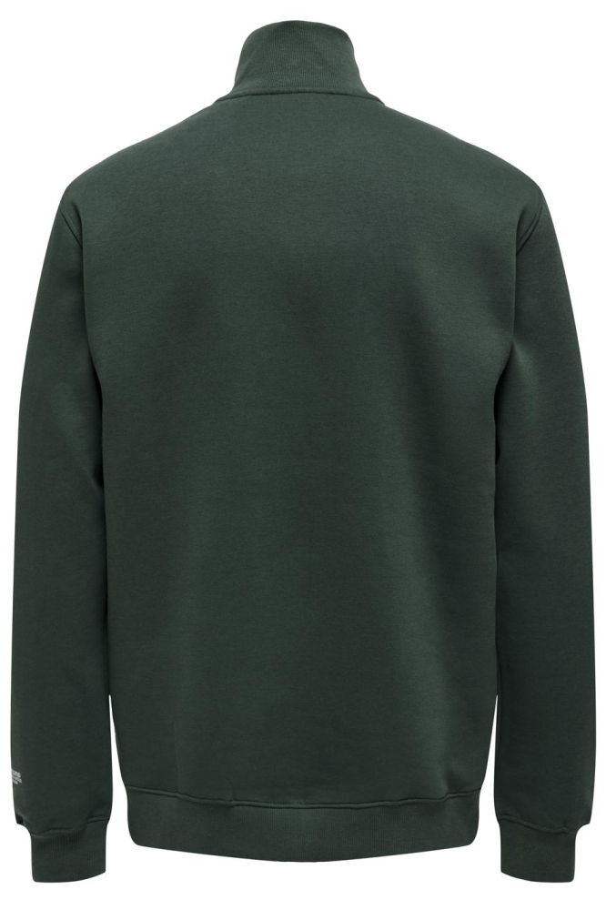 ONSRILEY REG 1/4 ZIP HIGH NECK SWT 22030160 Darkest Spruce