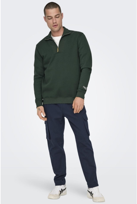 Only & Sons onsriley reg 1/4 zip high neck swt