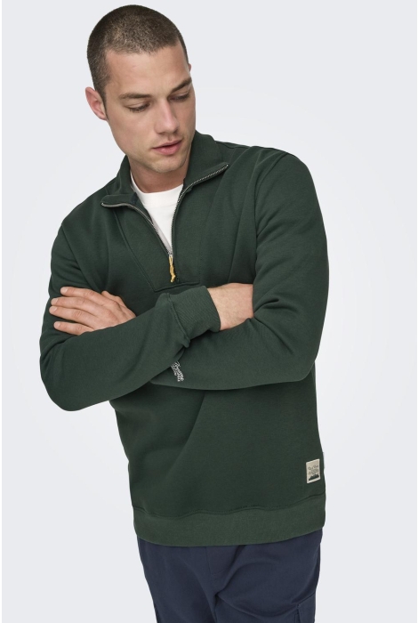 Only & Sons onsriley reg 1/4 zip high neck swt