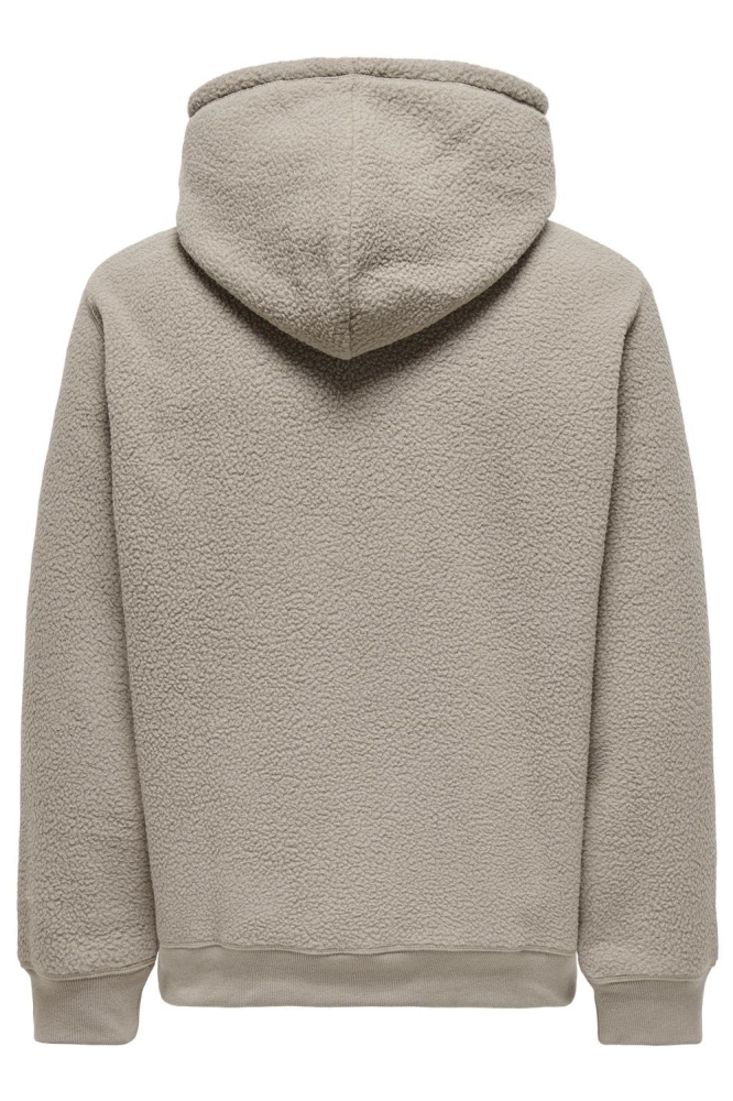 ONSEMILIO REG TEDDY HOODIE SWEAT VD 22030287 DRIFTWOOD