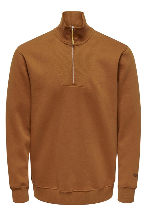 Only & Sons onsriley reg 1/4 zip high neck swt