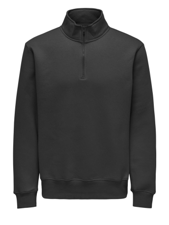 Only & Sons Trui ONSCONNOR REG 1/4 ZIP SWEAT NOOS 22030838 BLACK