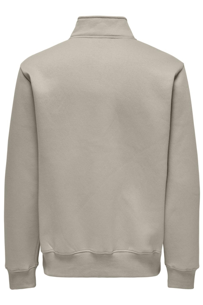 ONSCONNOR REG 1/4 ZIP SWEAT NOOS 22030838 SILVER LINING