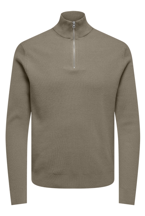 Only & Sons onsphil reg 12 struc half zip knit