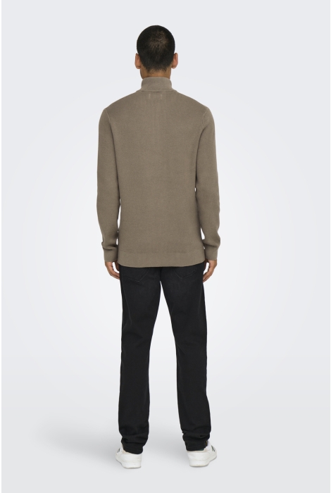 Only & Sons onsphil reg 12 struc half zip knit