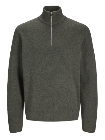 Jack & Jones Trui JPRBLAMILANO STITCH KNIT HALF ZIP S 12259664 PEAT/MELANGE