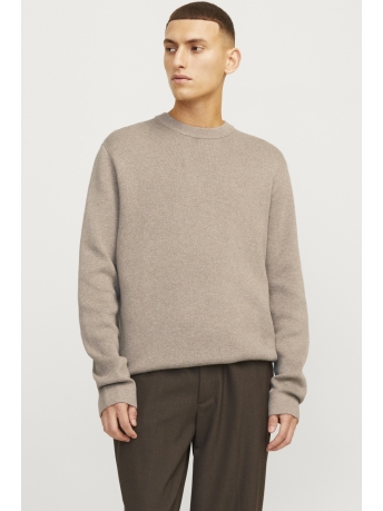 Jack & Jones Trui JPRBLAMILANO STITCH KNIT CREW NECK 12259666 GREIGE/MELANGE