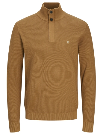 Jack & Jones Trui JPRBLURONY KNIT HALF ZIP 12263638 Nuthatch