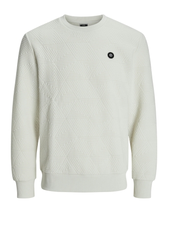 Jack & Jones Trui JCOGEO SWEAT CREW NECK SMU 12266637 MARSHMALLOW