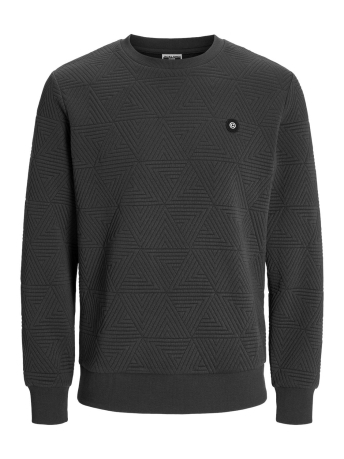 Jack & Jones Trui JCOGEO SWEAT CREW NECK SMU 12266637 ASPHALT