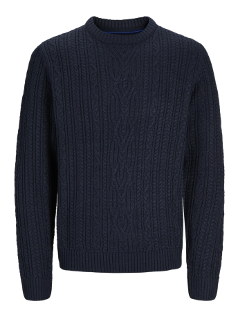 Jack & Jones Trui JPRBLUDIOGO CABLE KNIT LN 12259700 NIGHT SKY/FULL STRUC