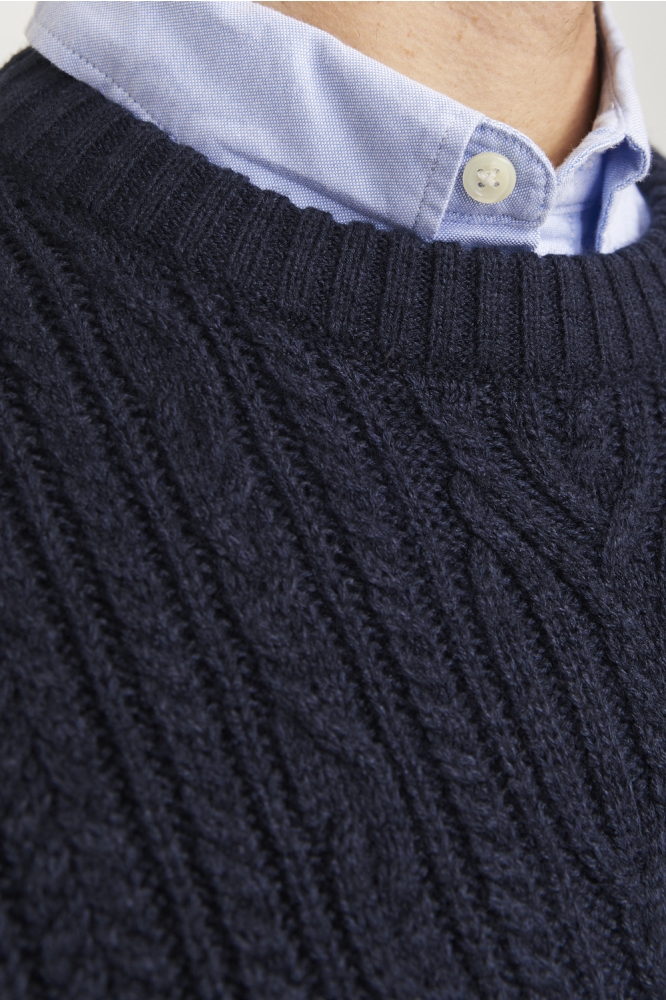 JPRBLUDIOGO CABLE KNIT LN 12259700 NIGHT SKY/FULL STRUC