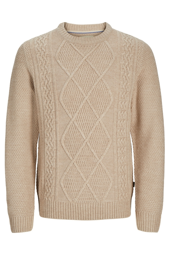 JPRBLUDIOGO CABLE KNIT LN 12259700 Pure Cashmere/MELANGE CA