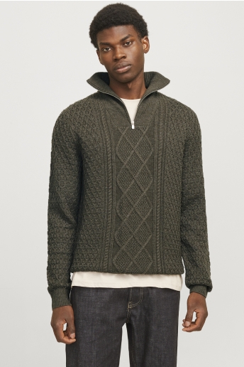 Jack & Jones Trui JPRBLUNORTH KNIT HIGH NECK SN 12261780 OLIVE NIGHT